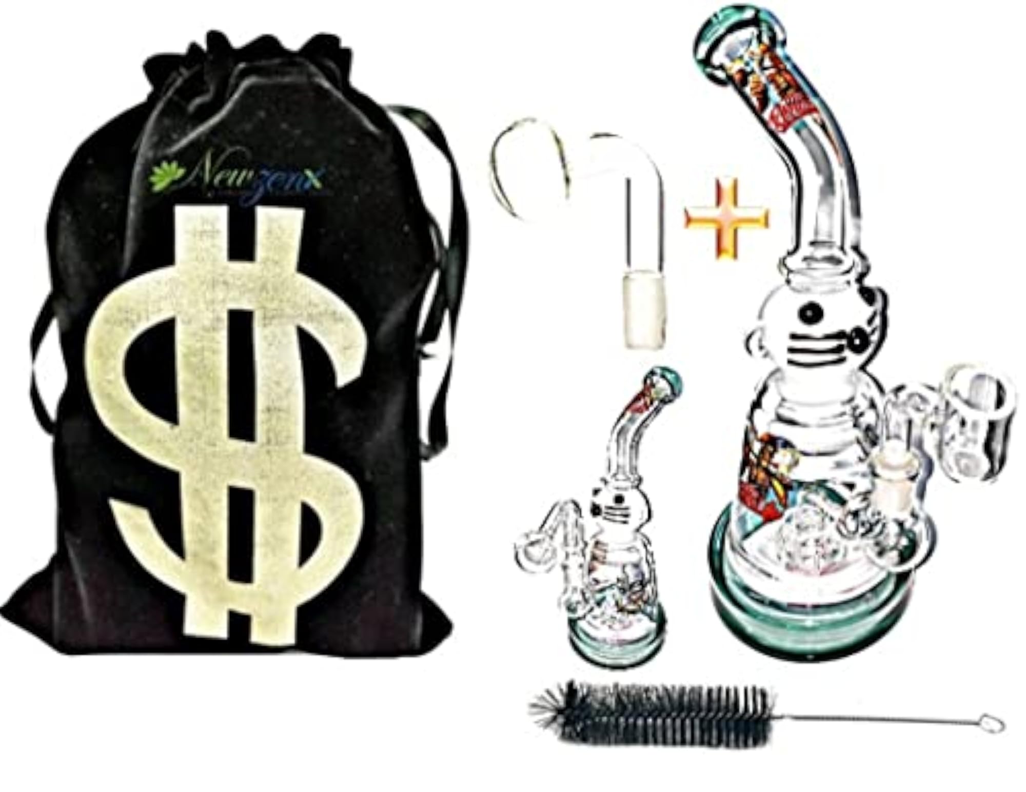 Glass Showerhead Cat Artistic Bong