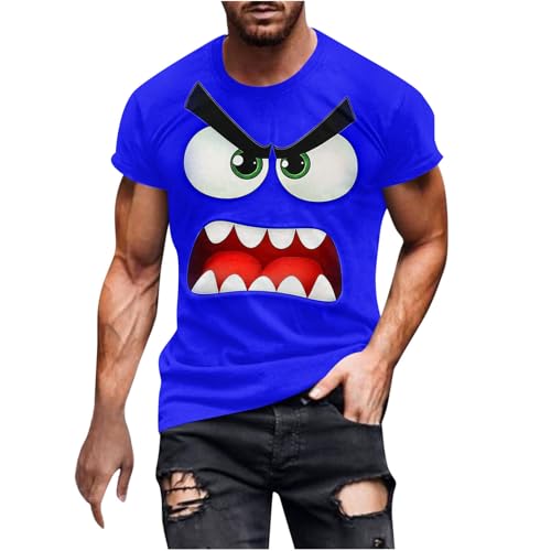 Workout Shirts for Men Gym Workout Shirts Short Sleeve Crewneck Basic Tee Funny Graphic Print Athletic Shirt Breathable Running Clothes