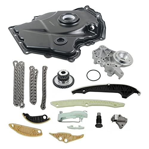 Flynsu Steuerkettensatz mit Steuergehäuse 06H109158J für 1.8 2.0 TFSI TSI CAE CCZ BZB CAW Steuerkette Steuerkettendeckel