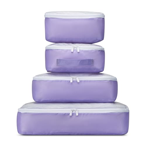 florence by mills No Drama - Cubos de embalaje de viaje, juego de 4 piezas, lavanda, lavanda, sin drama