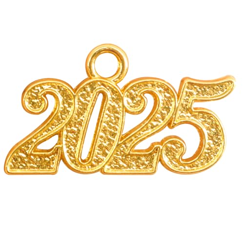 GraduationMall Alloy Gold 2025 Year Charm for Graduation Tassel