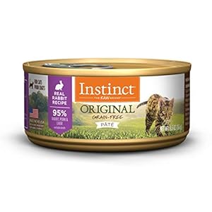Instinct Original Grain Free Real Rabbit Recipe Natural Wet Canned Cat Food by Nature’s Variety, 5.5 oz. Cans (Case of 12)