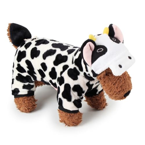 Disfraz de perro cute vaca XS en coral polar miniatura 4