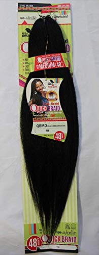 Quick Braid Medium 48" (1B - Off Black) Pack of 3