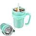 JOVIAL All In One Insulated Snack and Drink Cup 12 Oz-Glitter Aqua
