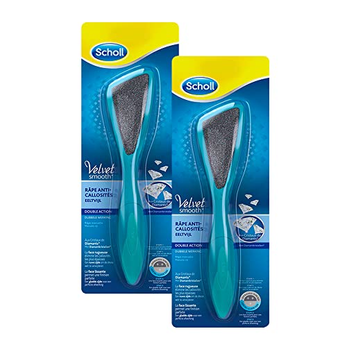 Scholl Râpe manuelle Anti-Callosités Double Action aux Cristaux de Diamants - lot de 2