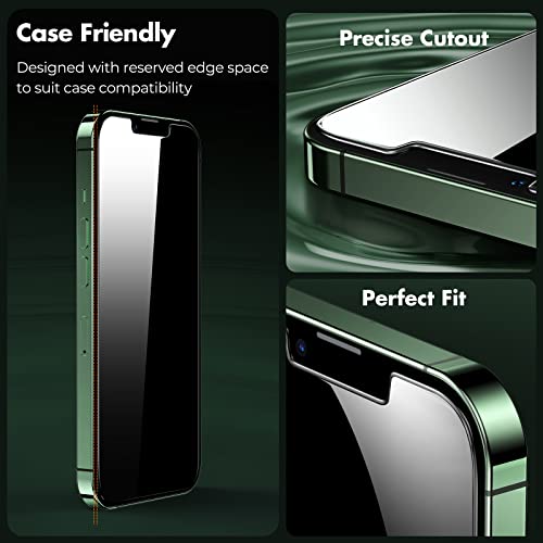 Image of UNBREAKcable Privacy Screen Protector for iPhone 13 Pro Max /iPhone 14 Plus, Shatterproof Tempered Glass [True 28Anti Spy] [9H Hardness] [Easy Installation Frame] Private Protector - 2 Pack