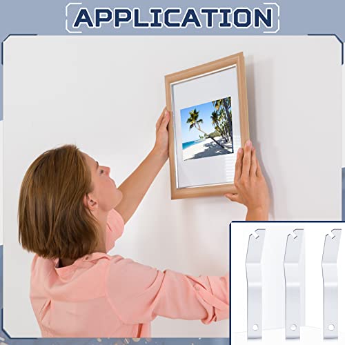 Image of 103 Pcs Security Picture Hangers Set, 100 T Head Screws and 3 Hardened Wrenches, Anti Theft Frame Locking Hardware for Hotel Museum Gallery