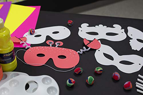 Creativity Street Die Cut Mardi Gras Paper Masks, Assorted Designs, 24 Pack (Ac4651) , White #TOP5