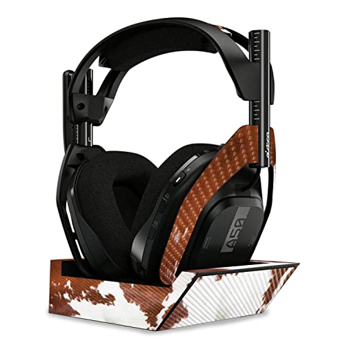 Image of MightySkins Carbon Fiber Skin Compatible with Astro A50 Wireless Headphones + Base Station (Gen 4) - Cow Hide | Protective, Durable Textured Carbon Fiber Finish | Easy to Apply | Made in The USA
