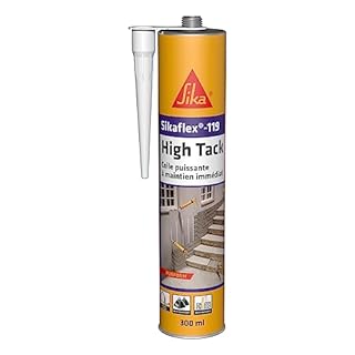 SIKA - Colle puissante - Sikaflex-119 High Tack Purform blanc - Collage d’objets lourds - Intérieur et extérieur - Maintien immédiat élevé - 300 ml