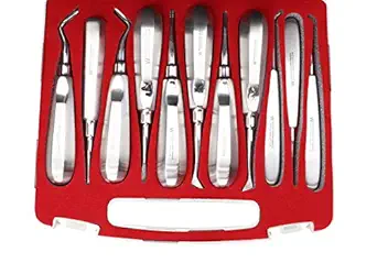 Waldent Root Elevator Instruments Kit Set of 11 K2/4, Dental Tools, Hygiene Tool Set for Personal Oral Care