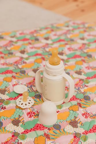 Image of BIBS Glass Baby Bottle, 120 ml, 1-Pack, Natural Rubber Nipple, Ivory