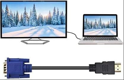Image of HDMI to VGA Cable, HDMI to VGA Adapter (Male to Male) 1080P HD Video Cord Compatible for Computer, Desktop, Laptop, PC, Monitor, Projector, HDTV and More (NOT Bidirectional, 1.8M)(Black)