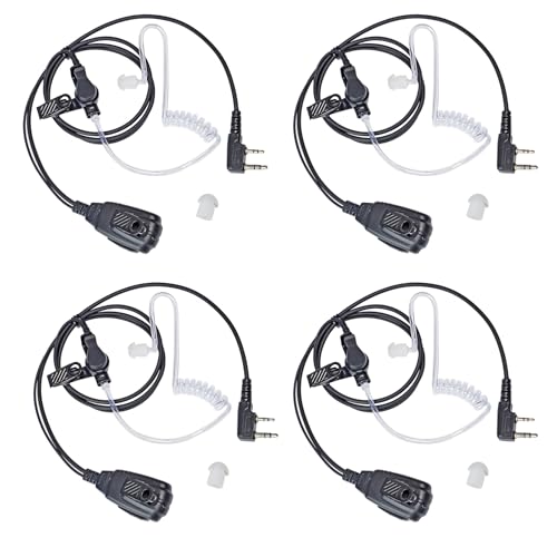 Auricular de radio para seguridad y eventos con micro PTT discreto 4 unidades
