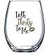 Talk Thirty To Me - 1989 30th Birthday Gifts for Women - Dirty 30 Gifts for Her, Wife, Daughter, Girlfriend, Best Friend - 15 oz Stemless Wine Glass