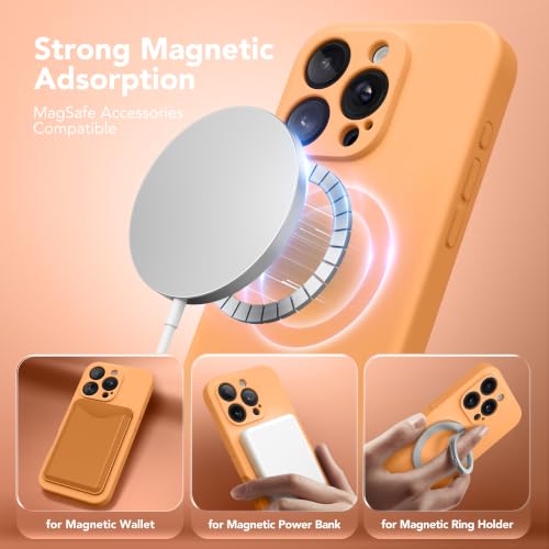 Image of Magnetic for iPhone 16 Pro Case Silicone Cantaloupe