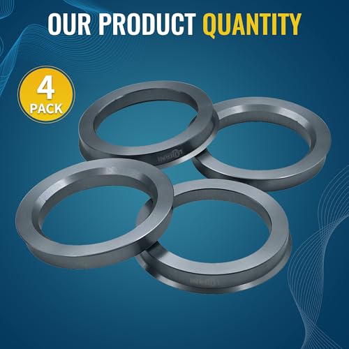 image for LUJIANI 4 Pack Universal Car Hub Centric Ring, 56.1 mm ID to 73.1 mm O