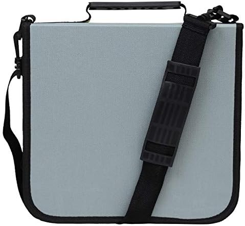 288 Capacity CD/DVD Carrying Case - Grey - with New and Improved Inserts, Double The Thickness and All tabs Pulled