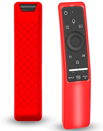 Image of Case Compatible with Samsung Smart TV Remote Controller BN59 Series, Light Weight Silicone Cover Protector Shockproof Anti-Slip Remote Skin Sleeve - Red