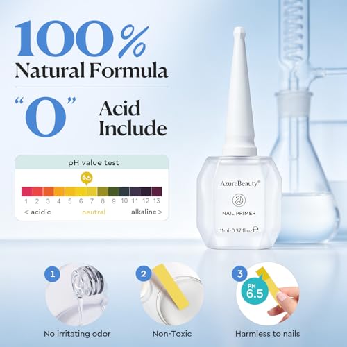 Image of AZUREBEAUTY Nail Primer and Dehydrator with Builder Nail Gel Set, Acid Free
