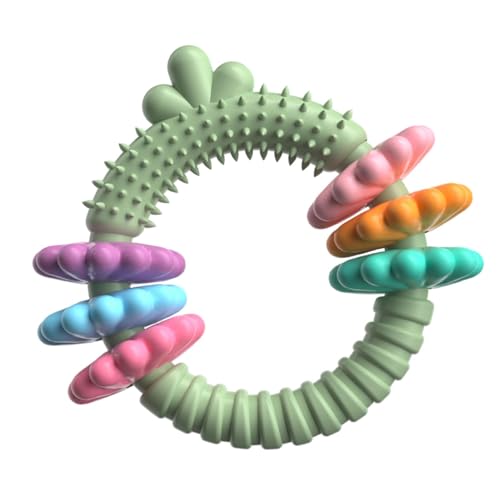 Qurygin Kauringe für Welpen, Beißringe für Hunde | Gummi-Hundering-Kauspielzeug | Kauringe aus Gummi für Hunde, Aggressive Kauer, große Hunde, fördern EIN gesundes Kauverhalten