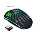 Rechargeable Wireless Mouse, Backlit Powered by Li-Polymer Battery, Optical Sensor, Nano USB Receiver,3 Stages DPI Speed, 4 Buttons for PC, Laptop, Tablet, MacBook etc. (Solo Firework)