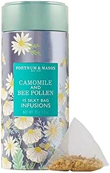 Fortnum and Mason British, Camomile and Bee Pollen Infusion Tin, 15 Silky Tea bags (1 Pack)