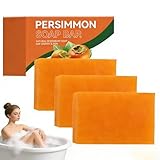 3 Stück Persimmon Soap-Kaki Seife-Natural Presimmon Soap-mit Feuchtigkeitsspendender, Aufhellender...