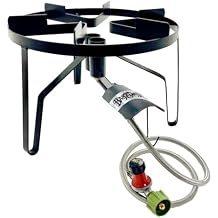 Bayou Classic Dual Jet Cooker - 18 in Cooking Surface, 30 psi Regulator - 18x18x12.5 in - Steel