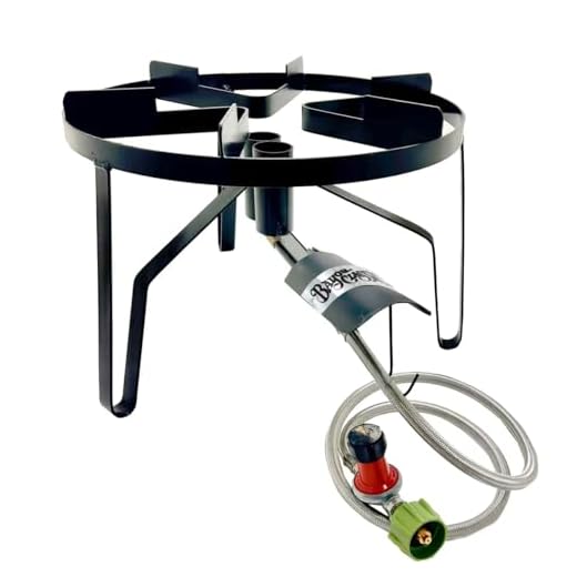 Bayou Classic SP2 18-in Dual Jet Cooker Features 18-in Cooking Surface 12.5-in Tall Welded Frame 30-psi Regulator Designed For Stockpots 15-in Diameter to 102-qt Perfect For Large Batch Cooking