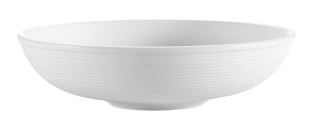 CAC China TST-82 Transitions 9-1/2-Inch 38-Ounce Non-Glare Glaze Super White Porcelain Salad Bowl, Box of 12