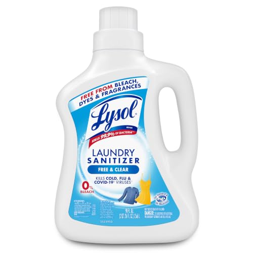 Lysol Laundry Sanitizer Liquid, Detergent Additive, Free & Clear, 90oz