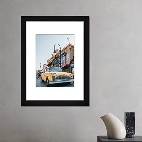 SAIPAISI Frames 9x12 Black Picture Frame Sized 6x8/5x7 Inch with Mat and 9x12 Inch Without Mat for Wall Mounting 1Pack