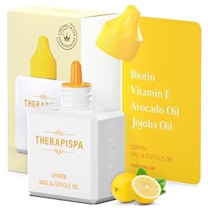 Professional Nail & Cuticle Oil, 2.0 fl oz – Nourished with Jojoba, Avocado, Vitamin E, and Biotin (B7) for Superior Hydration, Repair, Revitalization, and Strengthening (Lemon)
