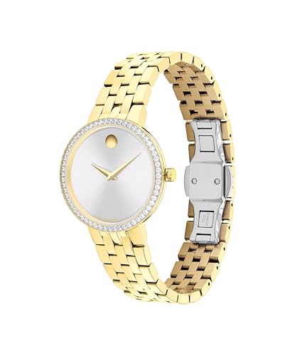 Movado Museum Classic Women's Watch - Swiss Quartz, Stainless Steel Bracelet - Lab-Grown Diamond Bezel - 30mm2