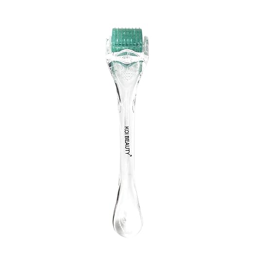 Koi Beauty Professional Derma Roller, 200 Real Individual Titanium Microneedle Roller, Microneedling Roller for Face Body Scalp, Micro Needle Roller for Men Women