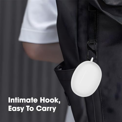 Image of KACA Protective Shockproof Silicone Cover Case with Buckle Compatible with Oppo Enco X2 (White)