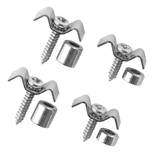 Musiclily Metallo Vintage Abbassacorde String Guides Trees per Chitarra Elettrica tipo Fender Strat Stratocaster Tele Telecaster, Cromato (2 Pezzi)