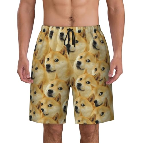 Doge Meme Mens Swim Trunks Quick Dry Board Shorts 7" - Hawaii Beach Swimwear4