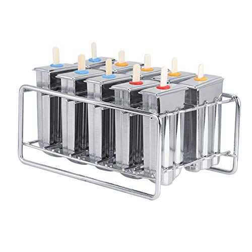 mit Rack-Reinigungsbürste für die Küche,10-Form-Eiscreme aus 304 Edelstahl, DIY-Eiscreme-Eis am Stiel-Form-Eis am Stiel… – Bild 7