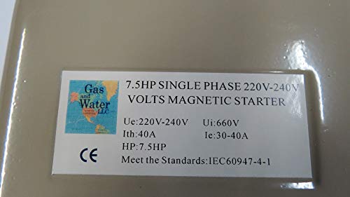 Gas And Water P40GW Magnetic Motor Starter Control Single Phase 7.5 Hp 220/240V 30-40A thumb #5