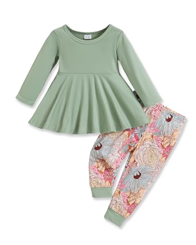 PaPaai Sara Baby Girl Clothes Fall Winter Outfits Long Ruffl