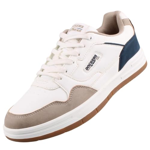 Preisvergleich Produktbild Dockers by Gerli Herren Sneaker Weiß / Blau / Beige EU 44