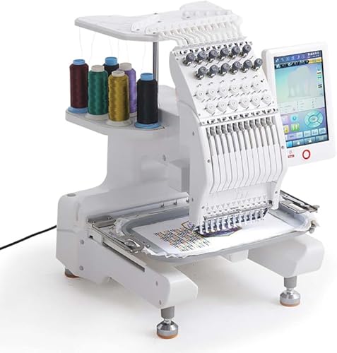 Máquina de coser computarizada, máquina de bordar totalmente automática para el hogar con pantalla táctil a color, cantidad de patrones en la memoria: 500, admite una variedad de patrones y colores