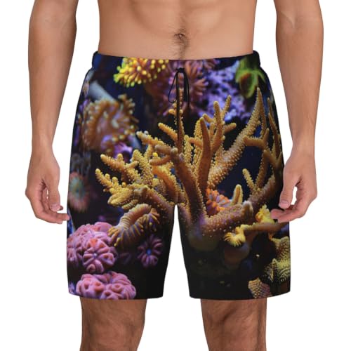 Short de bain respirant homme imprimé corail pour le plein air