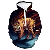Estilo: cobertura Sudadera con Capucha Hombre 3D suéter Animal Estampado Digital Moda más Sudadera