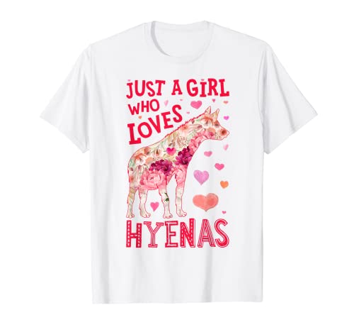 Hyena Solo Una Ragazza Che Ama Iene Fiore Donne Carino Floreale Maglietta