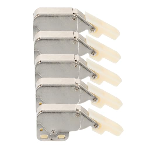 OSALADI Lot De 5 Charnières à Ressort Autobloquantes En Acier Serrure Tactile De Sécurité, Fermeture Automatique Pour Portes D’armoire, Usage Mobilier, Dispositif Solide Et Pratique