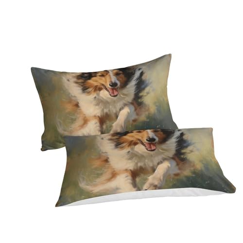 Housse de couette 3D chien en microfibre douce avec fermeture éclair solide 260x220 cm